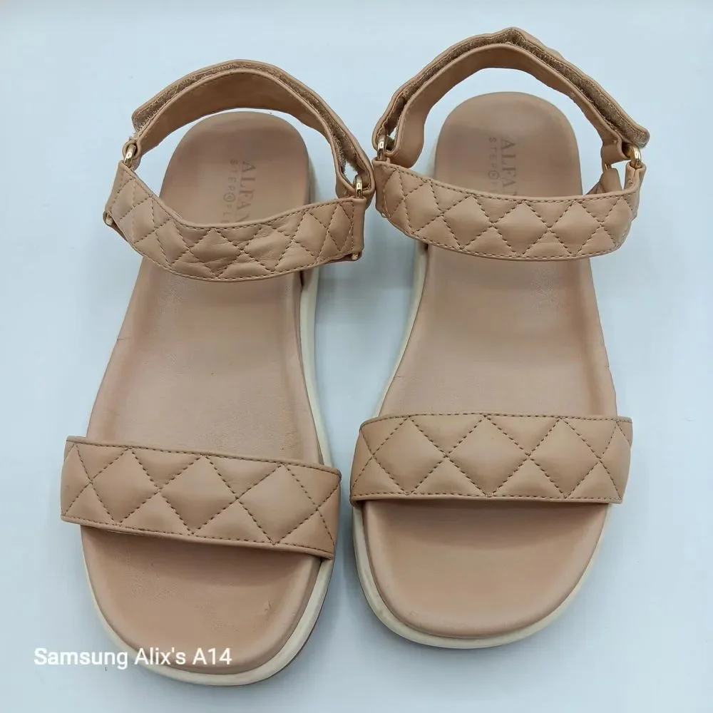 Alfani Womens Xandrea Beige Gladiator‎ Sandals Shoes 6 Medium (B,M)